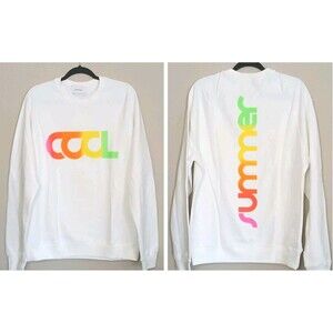 Ports V Unisex Sweatshirt Sz XL White Multi Neon Graphic Cool Summer Italy $229